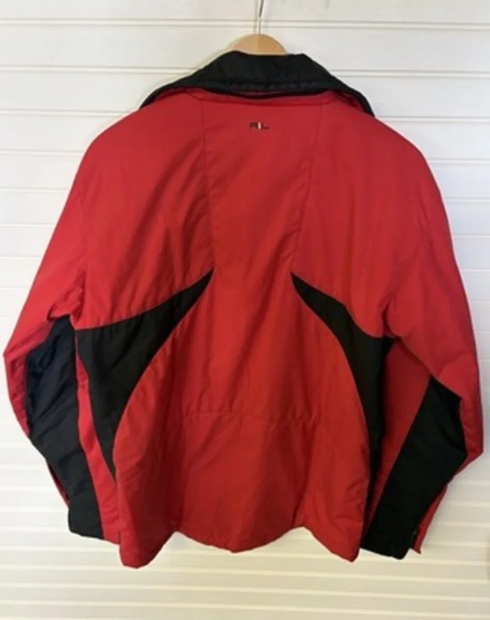 Vintage Polo RL Ski Jacket Mens S Red  Lined Zip Button Logo  90s Streetwear